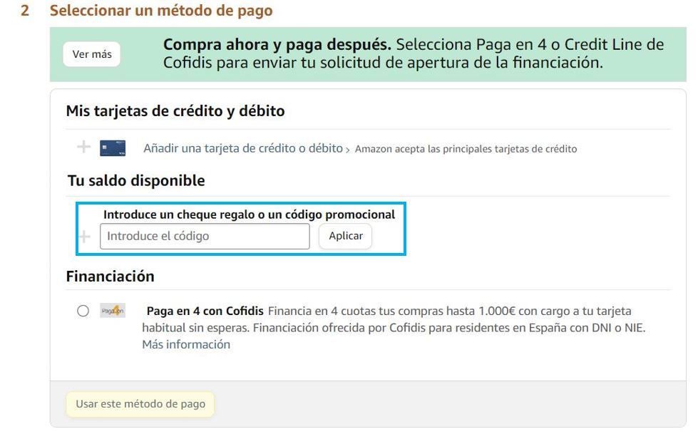 Pagar a plazos en cheap amazon españa